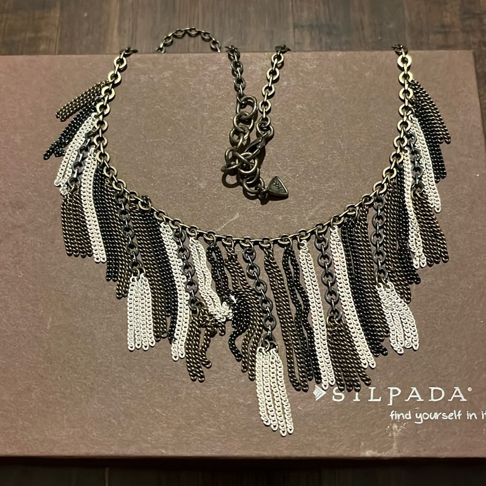 SILPADA FRINGE BENEFITS BRASS AND HERMATITE